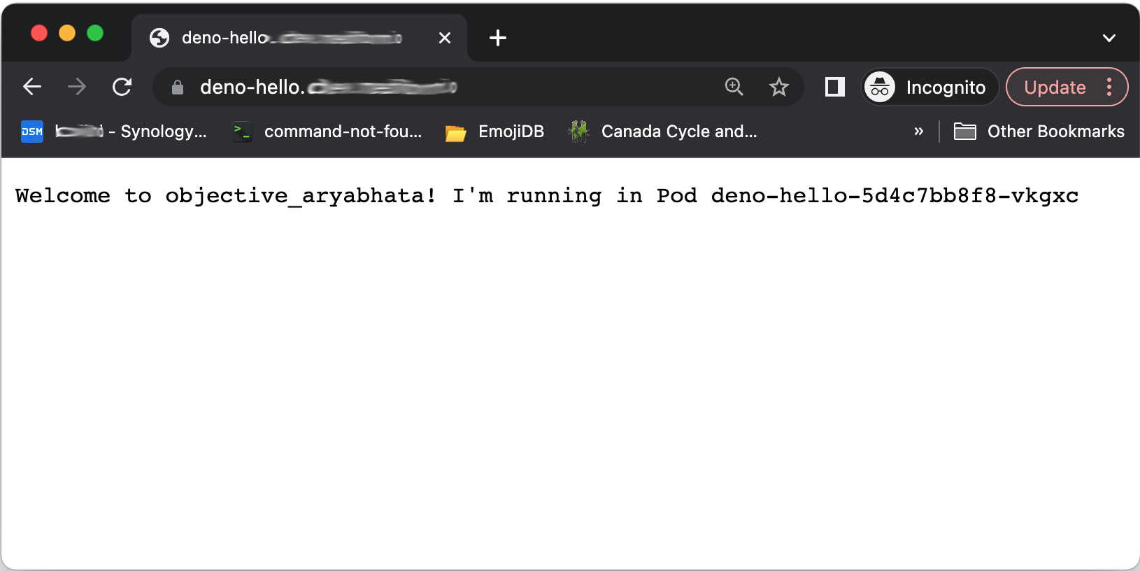 Accessing the webapp