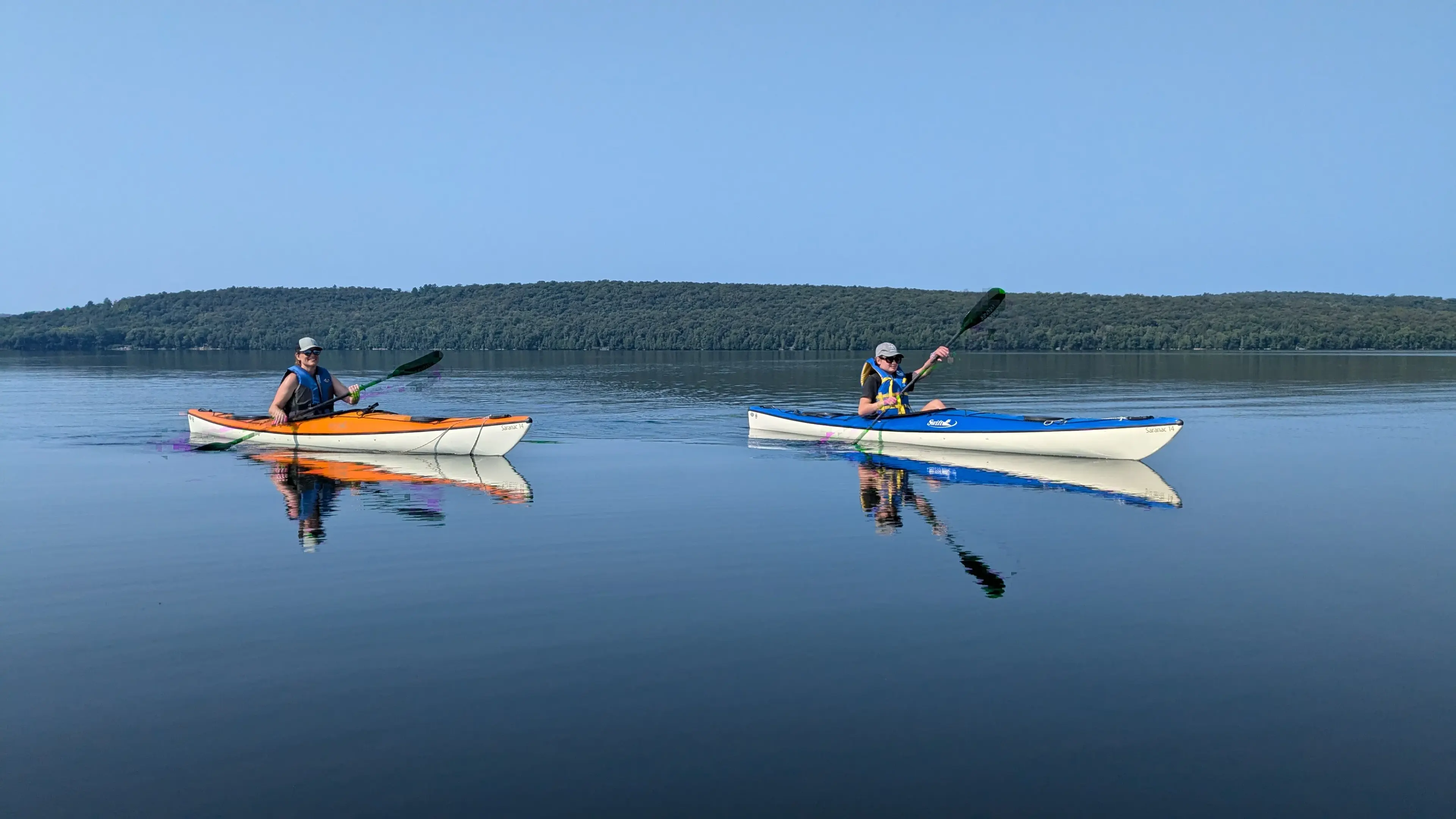 Sadie and Tricia in the Kayak